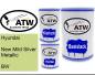 Preview: Hyundai, New Mild Silver Metallic, BW: 500ml Lackdose + 500ml Klarlack + 250ml Härter - Set, von ATW Autoteile West.